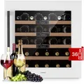 Klarstein - Einbau-weinkühlschrank, Kleiner Getränkekühlschrank Schmal, 1 Zone Weinkühlschrank Mit Glastür, Indoor/outdoor Beersafe, Kühlschrank Klein Mit Uv-schutz, 5-20°c, 36 Flaschen
