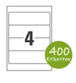 400x Etiketten Ordnerrücken 61 x 192mm weiß Ordner selbstklebend kurz breit