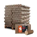 Holzbriketts Nestro XL Red - Hartholzbriketts Palette 960 kg (96x10 kg) - Premium Briketts für Kamin, Heizkessel & Ofen - Hoher Heizwert, geringer Aschegehalt & maximale Energieausbeute