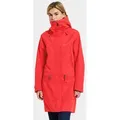 Didriksons Parka Damen Übergangsjacke Mantel Wasserdicht ILMA mit Kapuze mit Taschen rot 50 EU
