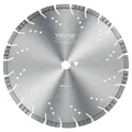 VEVOR Diamanttrennscheibe, 14 Zoll/350 mm Betonsägeblatt für Nass- oder Trockenarbeiten, 0,39 Zoll/10 mm Diamantsegmenttrennscheibe mit schrägen
