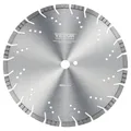 VEVOR Diamantsägeblatt Betonsägeblatt 35 cm für Nass- oder Trockenarbeiten, 10 mm Diamantsegmentsägeblatt mit schrägen Zähnen, Mittellochdurchmesser 25,4 mm, für Beton, Zementplatten, Fliesen, Ziegel