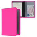 kwmobile Etui Fahrzeugschein Hülle mit Kartenfächern, Neopren Etui Tasche für Auto Zulassungsbescheinigung Führerschein Neon, Neon Pink