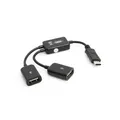 System-S Y- Kabel USB 3.1 Typ C male zu 2 x USB Typ A female Y-Splitter