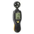 TFA Dostmann Digitaler Windmesser Anemometer zum Halten, 42.6001.01, Windmessgerät, Temperaturanzeige, Messwertespeicher, Beleuchtet, Beaufort-Windskala, schwarz