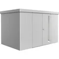 Biohort Gerätehaus Neo 2D Doppeltüre Silber-Metallic