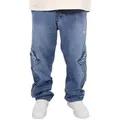 DADA Supreme Regular-fit-Jeans HipHop Denim Baggy Pants mit Cargo Taschen und Stickerei Baggy Jeans 2.0 blau 28W