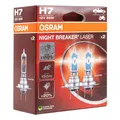 Halogenlampen H7 OSRAM Night Breaker Laser +150% Autolampen 2er Set 12V﻿
