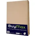 Buymax Spannbettlaken Jersey, 180 x 200 cm, Baumwolle, für Matratzen bis 25 cm Höhe, sand