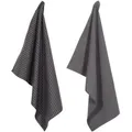 Geschirrtuch PAD "Fiora vs. Leda", grau (anthrazit), H:1cm L:70cm T:50cm, 100% Baumwolle, Geschirrtücher