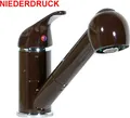 Küchenarmatur Spüle Wasserhahn Brause Mocca Niederdruck