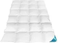 Daunendecke Winterdecke Extra Warm Daunen Decke Daunen Steppdecke Gänsedaunen 100% Natur, Öko-Tex Zertifiziert - 135x200 1600gr.