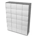 itenga großer Adventskalender 50x37cm zum Füllen 24 Schachteln zum Befüllen Quader Form weiß zum Selber Befüllen