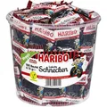 Haribo Lakritz Lakritzschnecken, süß & würzig, 100 Stück, wiederverschließbare Dose, ohne künstliche Farbstoffe, 1,3 kg