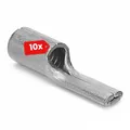 10 Stück Kalitec Stiftkabelschuh 35mm² unisoliert aus Kupfer gewalzt, verlötet und verzinnt I Kabelschuhe in Stiftform für Batteriekabel I Dorntyp Flach Innendurchmesser 8,9mm I Länge 39mm