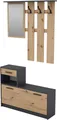 byLIVING Garderoben-Set TAMINA, Artisan Eiche (Eiche-Optik), Spiegel, Hutablage, Stauraum für Schuhe
