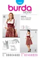 BURDA 7443 Dirndl Kleid Mit Schürze Damen Nähmuster Größen 10 - 24
