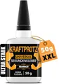 Sekundenkleber extra flüssig – XXL 50 g Superkleber mit Kapillarwirkung – ult...
