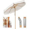Sekey Sonnenschirm Holz Rund 300cm Knickbar Balkonschirm Gartenschirm Marktschirm Rostfrei Balkon Terasse Garten Sonnenschutz UPF50+