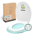 Benkstein® Toilettendeckel mit Absenkautomatik oval weiß – antibakterieller WC Sitz – Quick-Release zur einfachen Reinigung – einfache Montage – Urea-Duroplast – abnehmbar – bis 150 kg belastbar