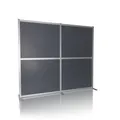 hjh OFFICE Trennwand FLEXMIUT MODUL Stoff, Kunststoff, Aluminium, Stahl
