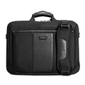 Everki Versa Business-Laptoptasche 25 L für 17,3 Zoll – Premium-Aktentasche für Berufstätige mit Laptop- und Tabletfach, Ledergriffen und wasserabweisendem ballistischem Nylon – schwarz