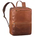 STILORD Ettore Großer Business Rucksack Herren Leder Laptoprucksack 17 Zoll Damen - Moderner Echtleder Arbeitsrucksack - Lederrucksack viele Fächer für Uni & Reisen Farbe:Cognac - braun