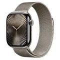 Apple Watch S10 (2024) Titan Cellular 42mm natur (Milanaise Armband natur)