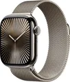 Apple Watch Series 10 42mm GPS+Cellular Titangehäuse Natur Milanaisearmband Natur
