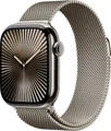 Apple Watch Series 10 4G 42 mm Titan Silber Milanaise Armband MWXF3QF/A