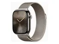 Apple Watch Series 10 (GPS + Cellular) 42mm Titan Natur mit Milanaise-Armband Natur