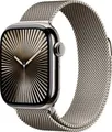 Apple Watch Series 10 GPS + Cellular 42mm Titangehäuse Milanaisearmband Natur