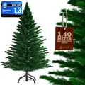 CASARIA® Weihnachtsbaum künstlich 140cm dichte Spitzen schneller Aufbau Metallständer naturgetreu schwer entflammbar grün Tannenbaum Edeltanne deko