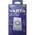 Varta - Wireless Power Bank + Ladekabel - 10000 mAh - Batteriestatusanzeige-weiß