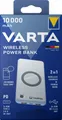 Varta Powerbank mobile Ladestation wireless 10000 mAh Typ A / Typ C USB OUT weiß
