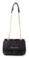 Umhängetasche "OCARINA", Handtasche Damen Tasche Damen Schultertasche Kettentasche, Gr. B/H/T: 18,5 cm x 13,5 cm x 8 cm, NERO