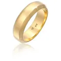 Kuzzoi Silberring Herren Bandring Basic 925 Silber goldfarben 62