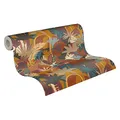 A.S. Création Dschungeltapete Bunt Orange Blau Gelb Antigua 390961 - Florale Tapete Vliestapete - 10,05 m x 0,53 m Made in Germany