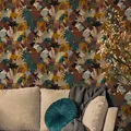 Vliestapete Tropen Dschungel Floral Rot Orange Blau 39096-1 Antigua (5,32€/1qm)