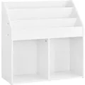 SoBuy Bücherregal mit 3 Ablagefächern und 2 Offenen Fächern Kinderregal Weiß 68x68x30cm KMB01-II-W
