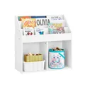 SoBuy Bücherregal für Kinder Zeitungsständer Aufbewahrungsregal, Weiß KMB01-II-W