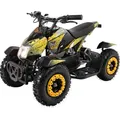 Actionbikes Motors Kinder Quad Elektro ATV Cobra | 𝟑𝟔 Volt 𝟖𝟎𝟎 Watt Motor bis 𝟑𝟎 km/h - Kinderquad - Pocket Quad - Safety Touch Fußschalter - Miniquad - Für Kinder ab 6 Jahren (Gelb/Schwarz)