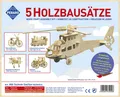 Pebaro 850 Holzbausatz Technik-Set, 5 Stück 3D Puzzles: Fahrrad, Lokomotive ...