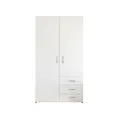 HARRY Kleiderschrank Weiß - Vielseitiger Drehtürenschrank 2-türig für Ihr Schlafzimmer - 101 x 176 x 51 cm (B/H/T)