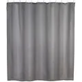 Wenko Duschvorhang Anti-Schimmel Uni, 180 x 200 cm, wasserabweisend, waschbar, aus Polyester, grau