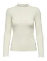 JDY Damen JDYfransiska L/S Highneck Top Jrs Noos Langarmshirt, Whitecap Gray, M EU