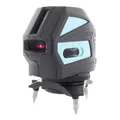 hedue® Linienlaser L1 - Roter Kreuzlinienlaser mit magnetischer Halterung (Multifunktions-Adapter), sichtbarer Arbeitsradius bis 15 m, 3 x AA-Batterie, in Tasche