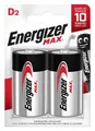 2x Energizer Max D Alkaline Batterien LR20 1,5V langanhaltende Energie