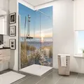 Schulte Duschrückwand Set über Eck, Sonnenuntergang Düne, 2 x 90x210 cm, Wandverkleidung , Aluminiumverbundplatte, fugenloser Fliesenersatz - Bunt