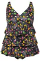 Ulla Popken große Größen Soft BH 44 schwarz Tankini Früchte Softcups Volants